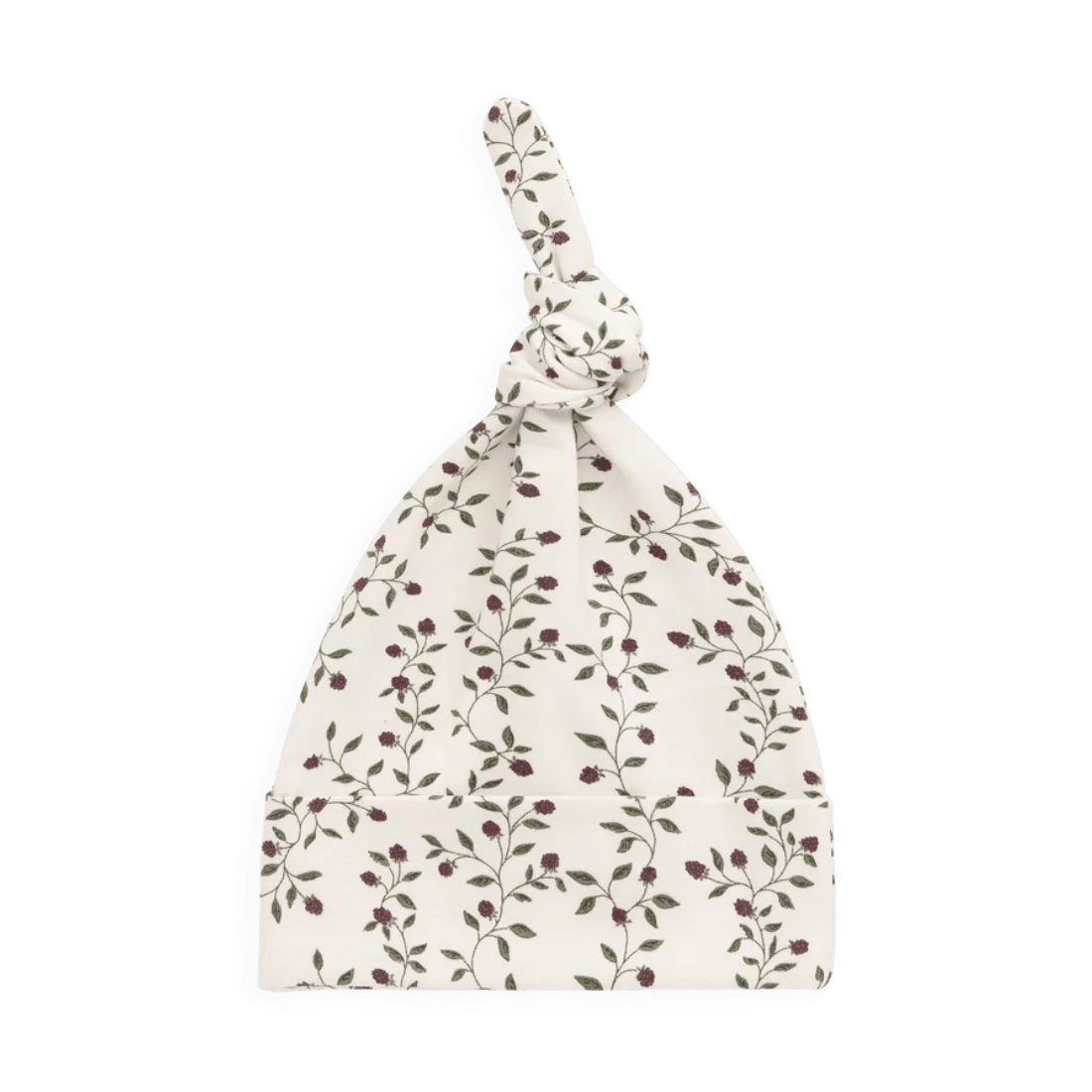 Organic Cotton Knot Beanie - Mulberries - Bossy Beans