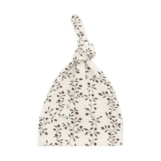 Organic Cotton Knot Beanie - Mulberries - Bossy Beans