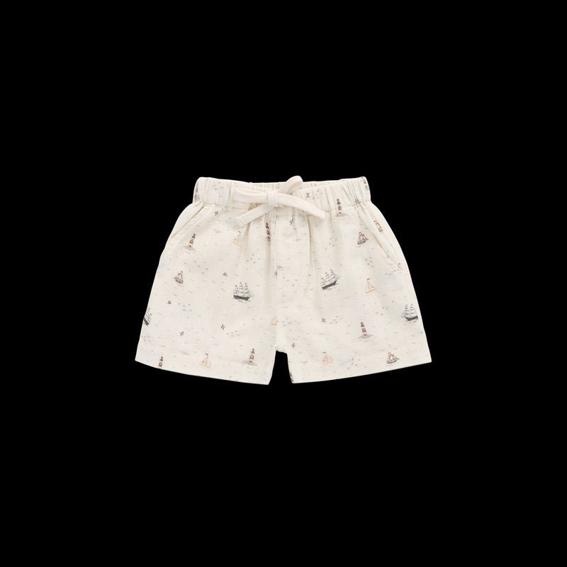 Organic Cotton Louis Short - Sailing Day - Bossy Beans