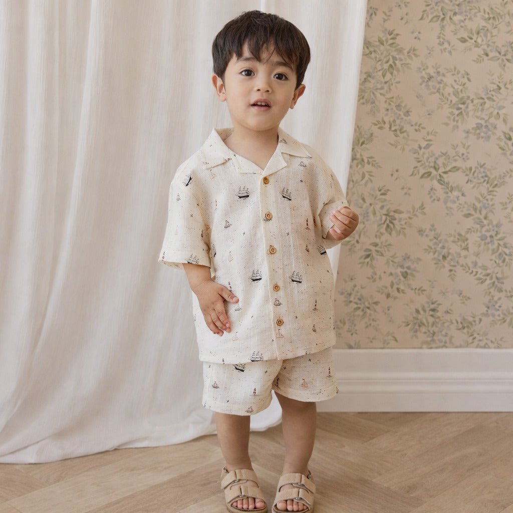 Organic Cotton Louis Short - Sailing Day - Bossy Beans