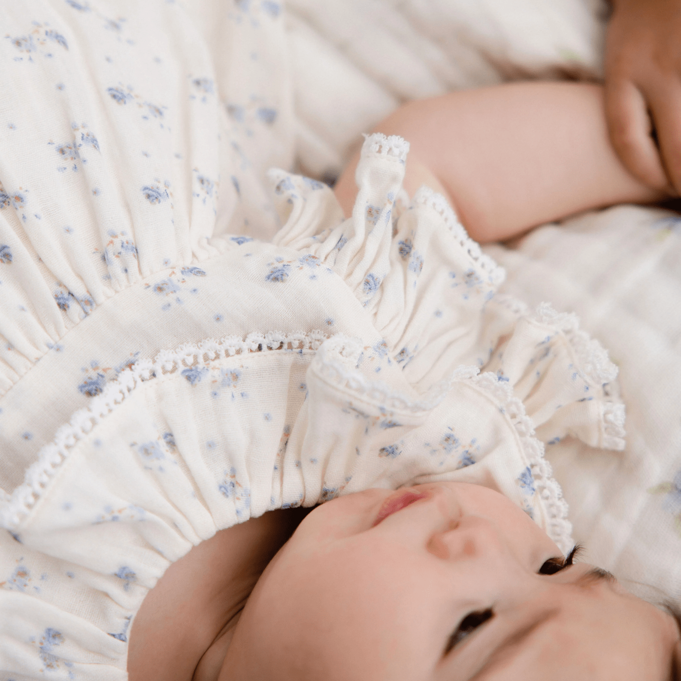 Organic Cotton Muslin Frannie Playsuit - Molly Blue - Bossy Beans