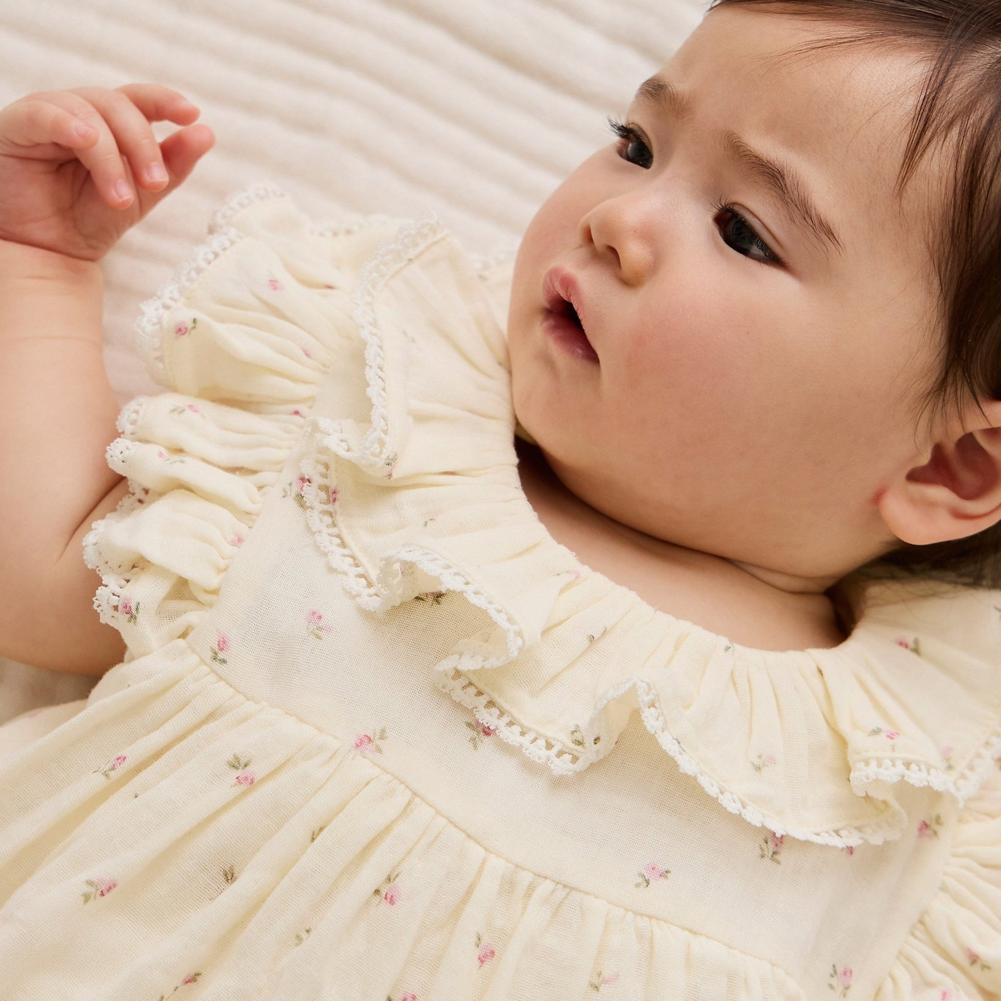 Organic Cotton Muslin Frannie Playsuit - Willow Rose - Bossy Beans