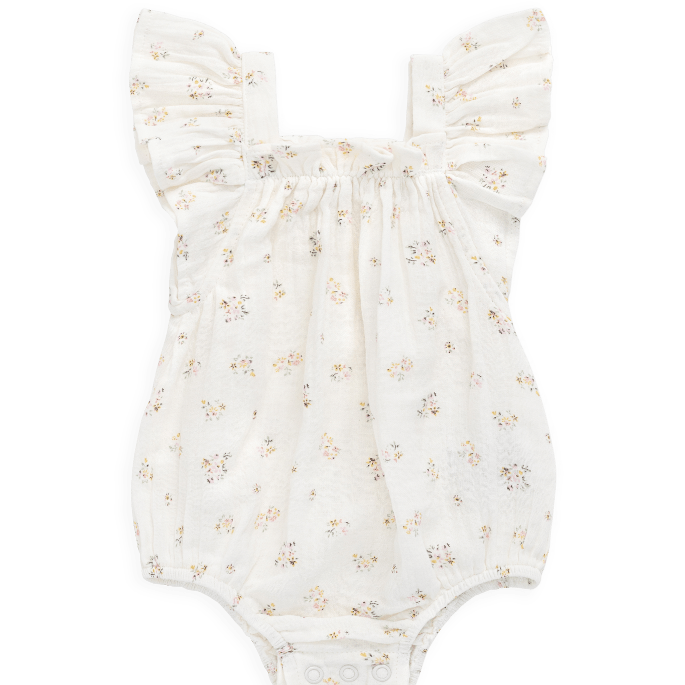 Organic Cotton Muslin Harriet Playsuit - Ayla Whisper - Bossy Beans