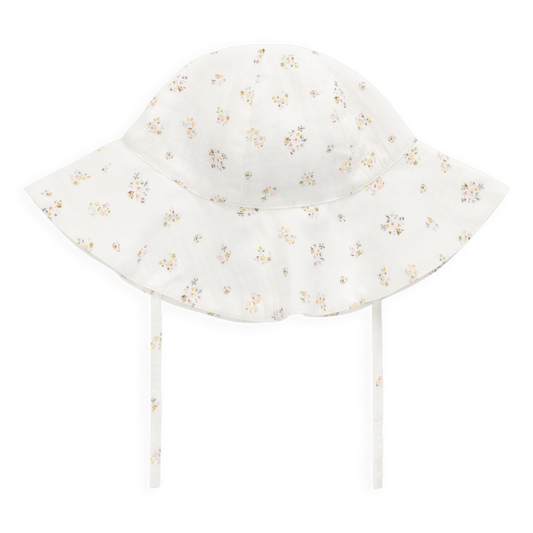 Organic Cotton Muslin Noelle Hat - Ayla Whisper - Bossy Beans