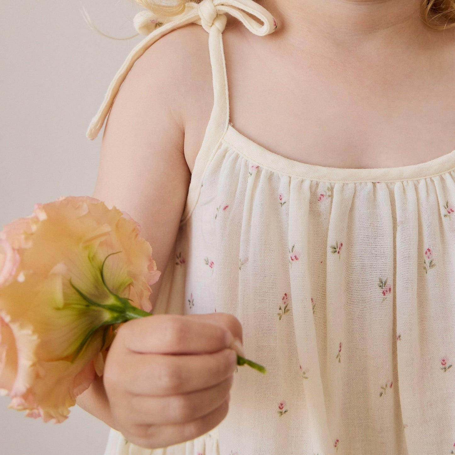 Organic Cotton Muslin Winnie Dress - Willow Rose - Bossy Beans