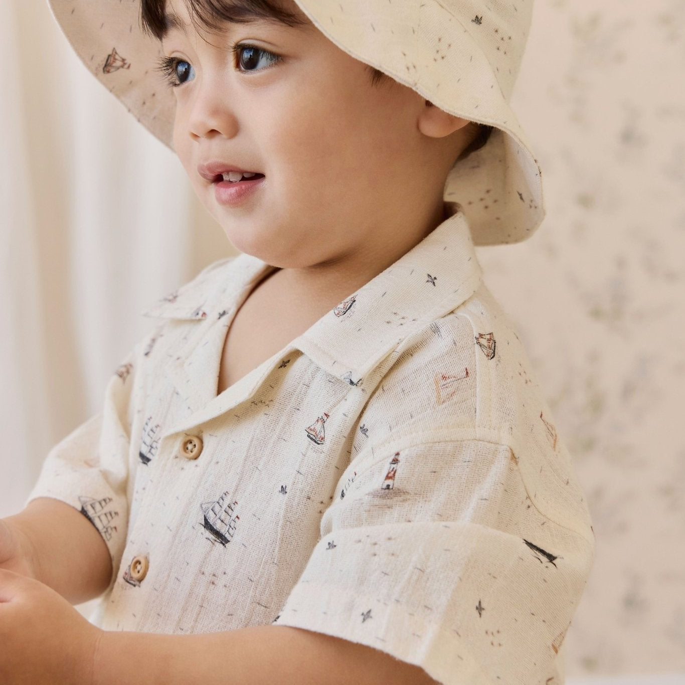 Organic Cotton Silas Shirt - Sailing Day - Bossy Beans