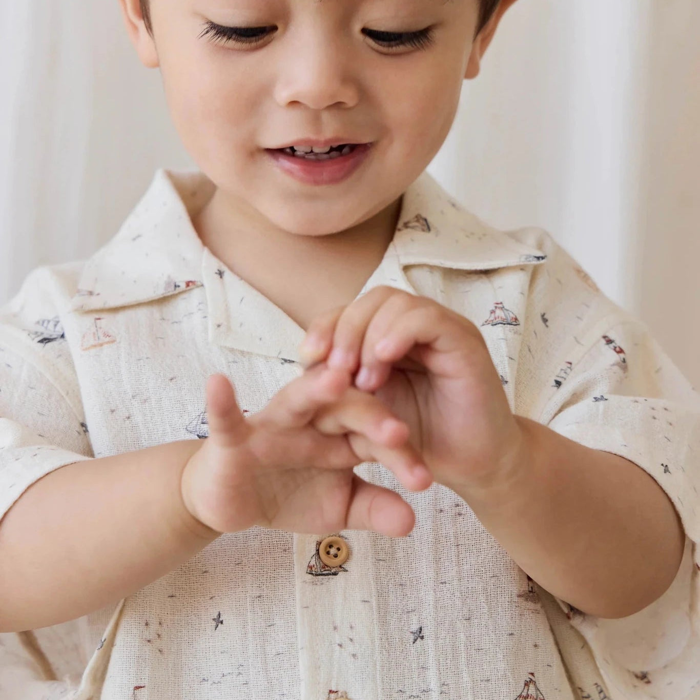 Organic Cotton Silas Shirt - Sailing Day - Bossy Beans