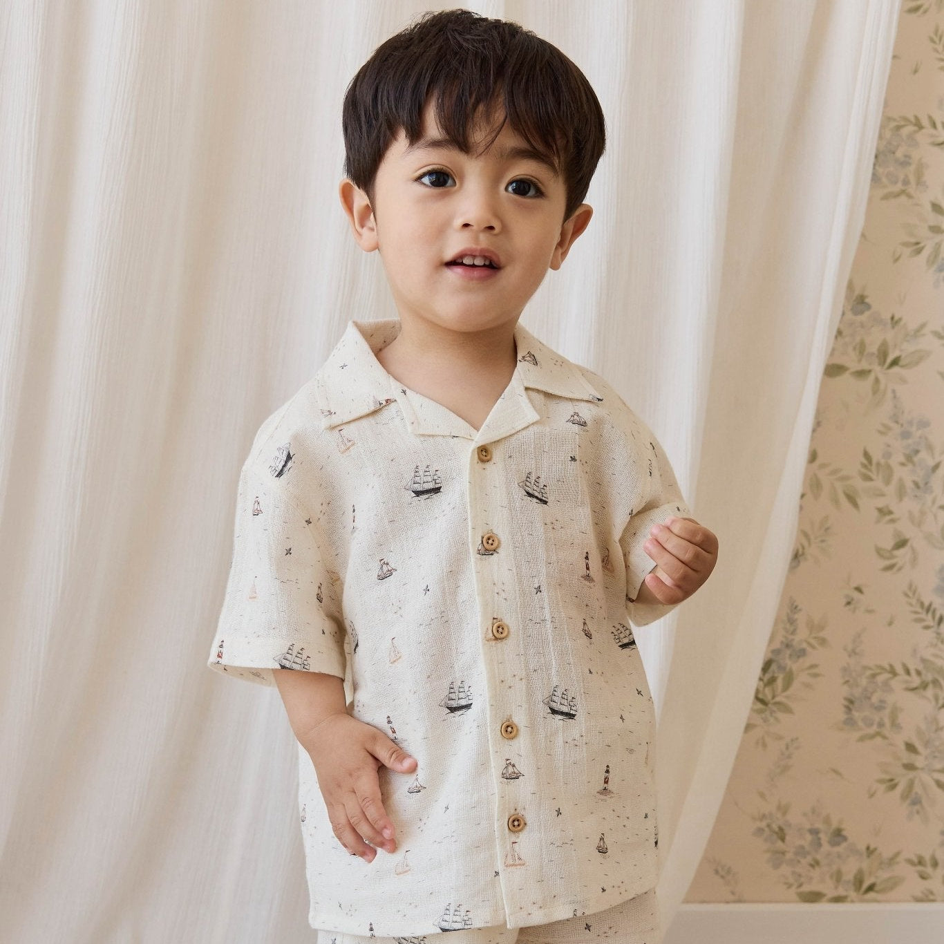 Organic Cotton Silas Shirt - Sailing Day - Bossy Beans