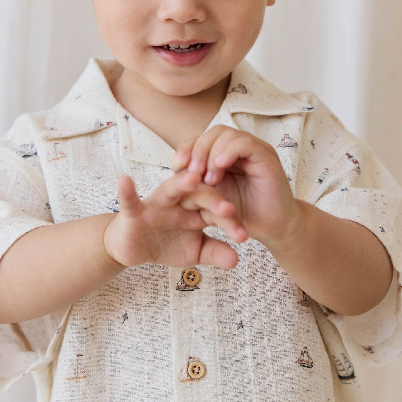 Organic Cotton Silas Shirt - Sailing Day - Bossy Beans