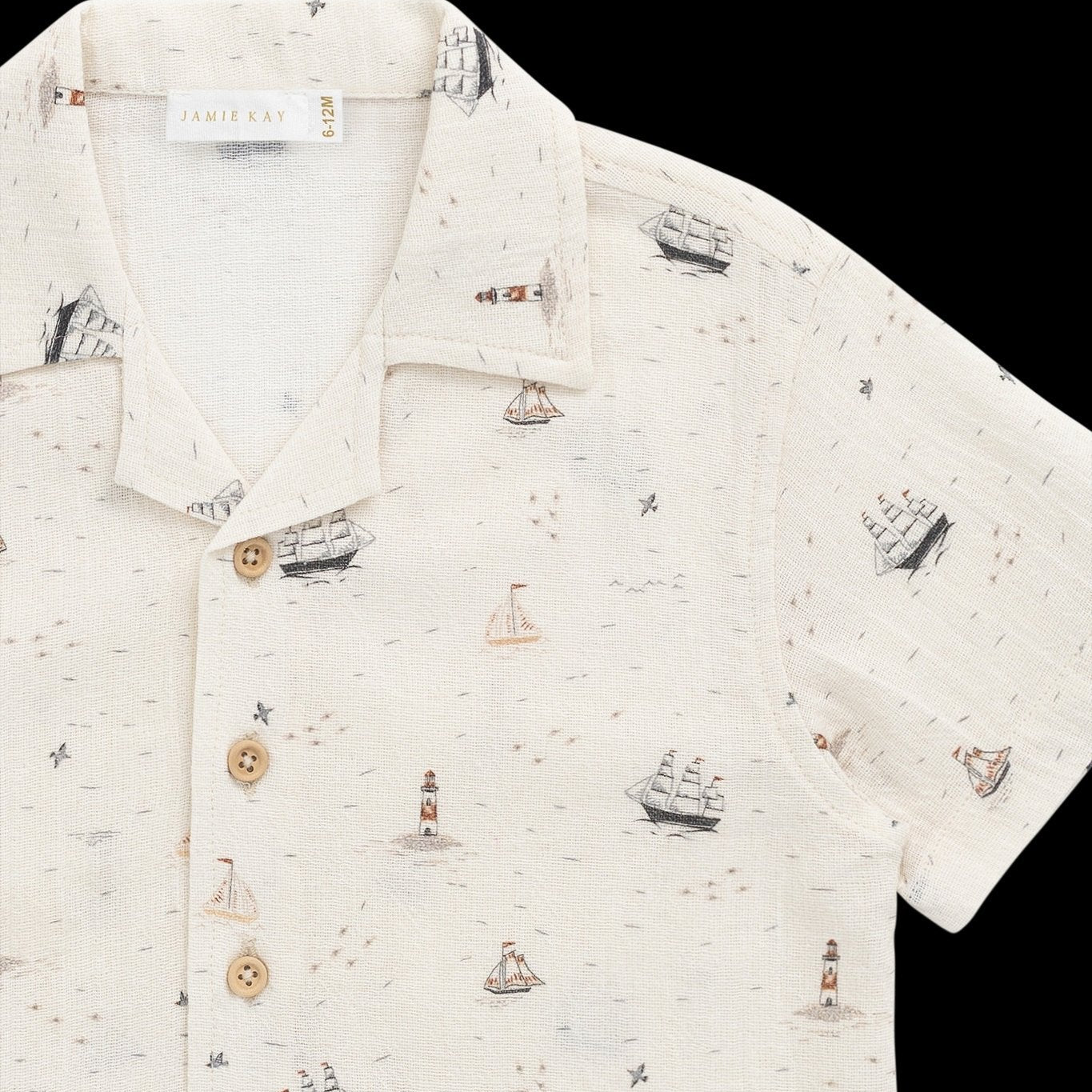 Organic Cotton Silas Shirt - Sailing Day - Bossy Beans