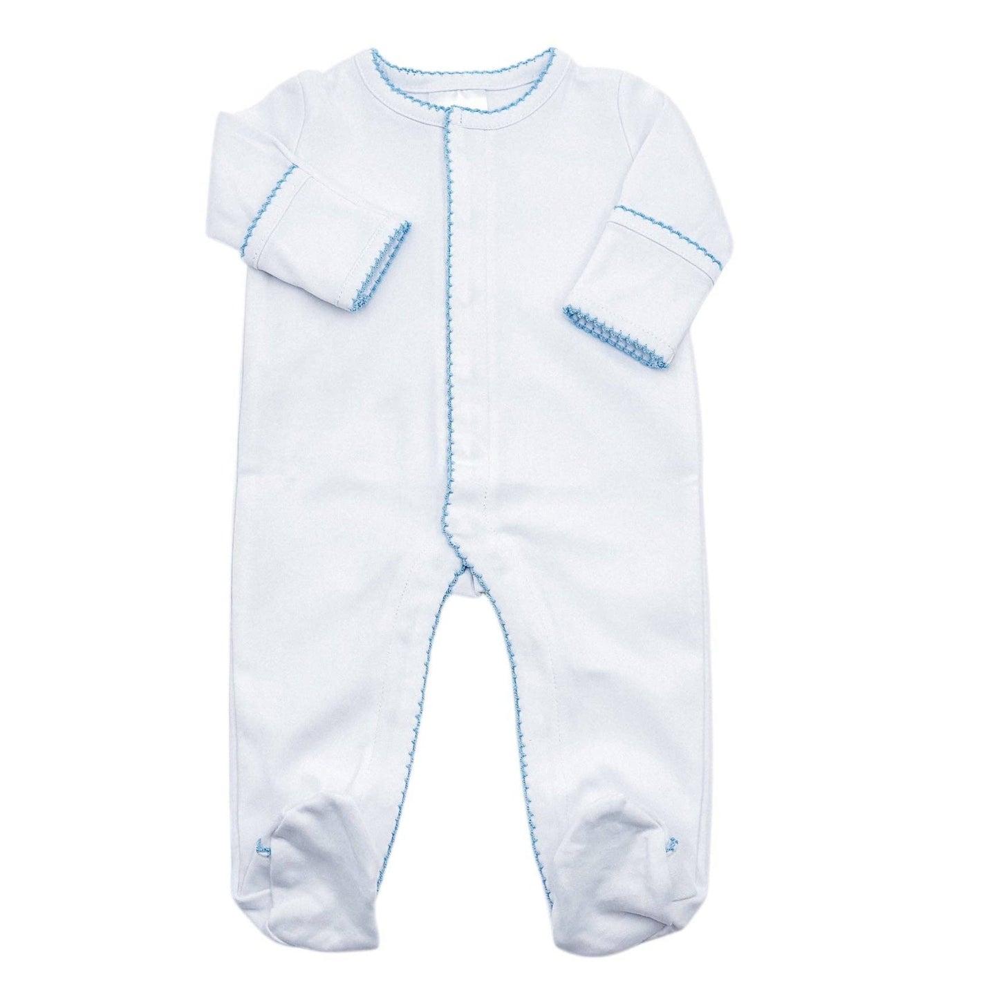 Organic Cotton Sleeper Footies - Picot Trim (assorted) - Bossy Beans