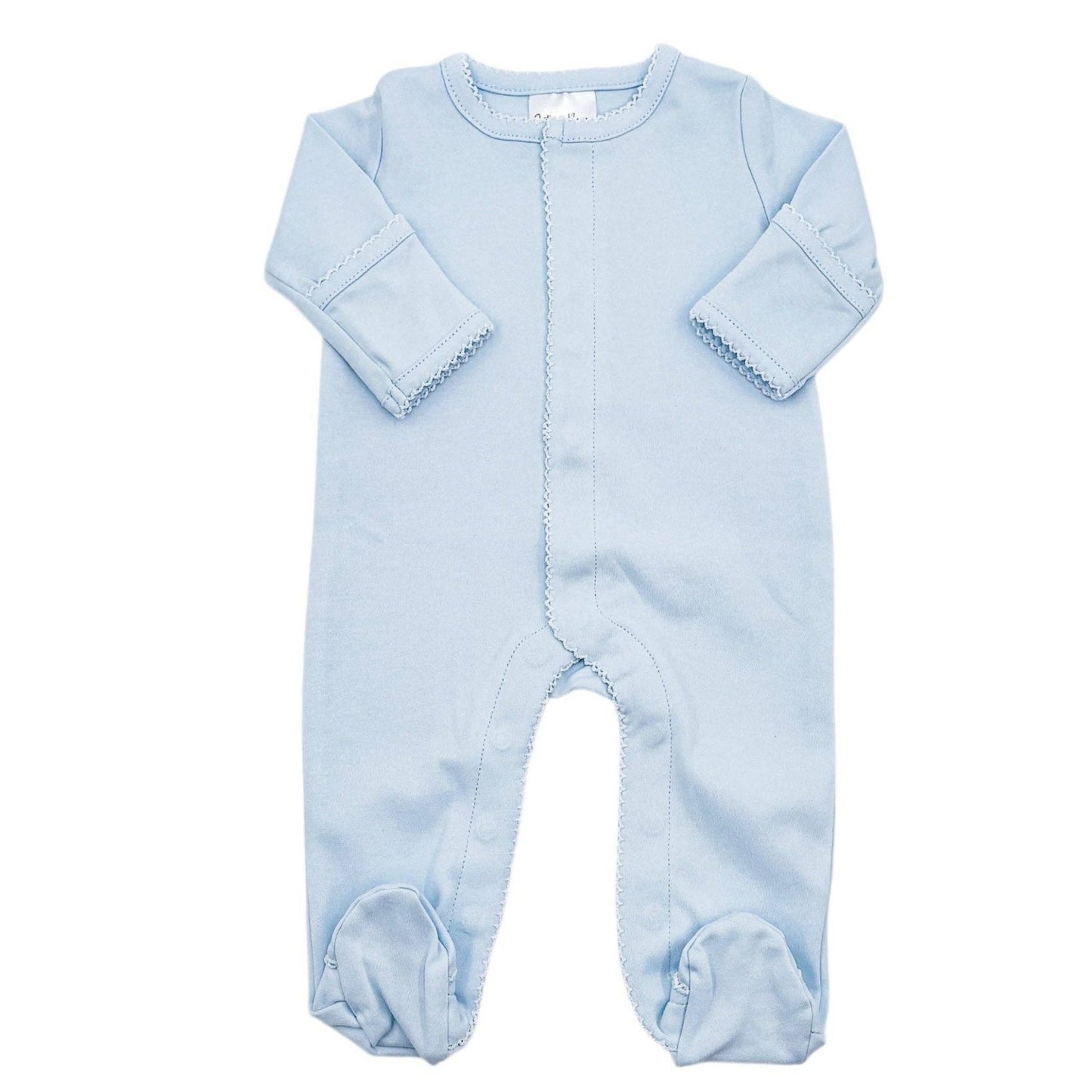 Organic Cotton Sleeper Footies - Picot Trim (assorted) - Bossy Beans