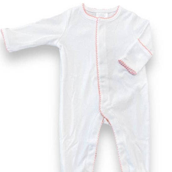 Organic Cotton Sleeper Footies - Picot Trim (assorted) - Bossy Beans
