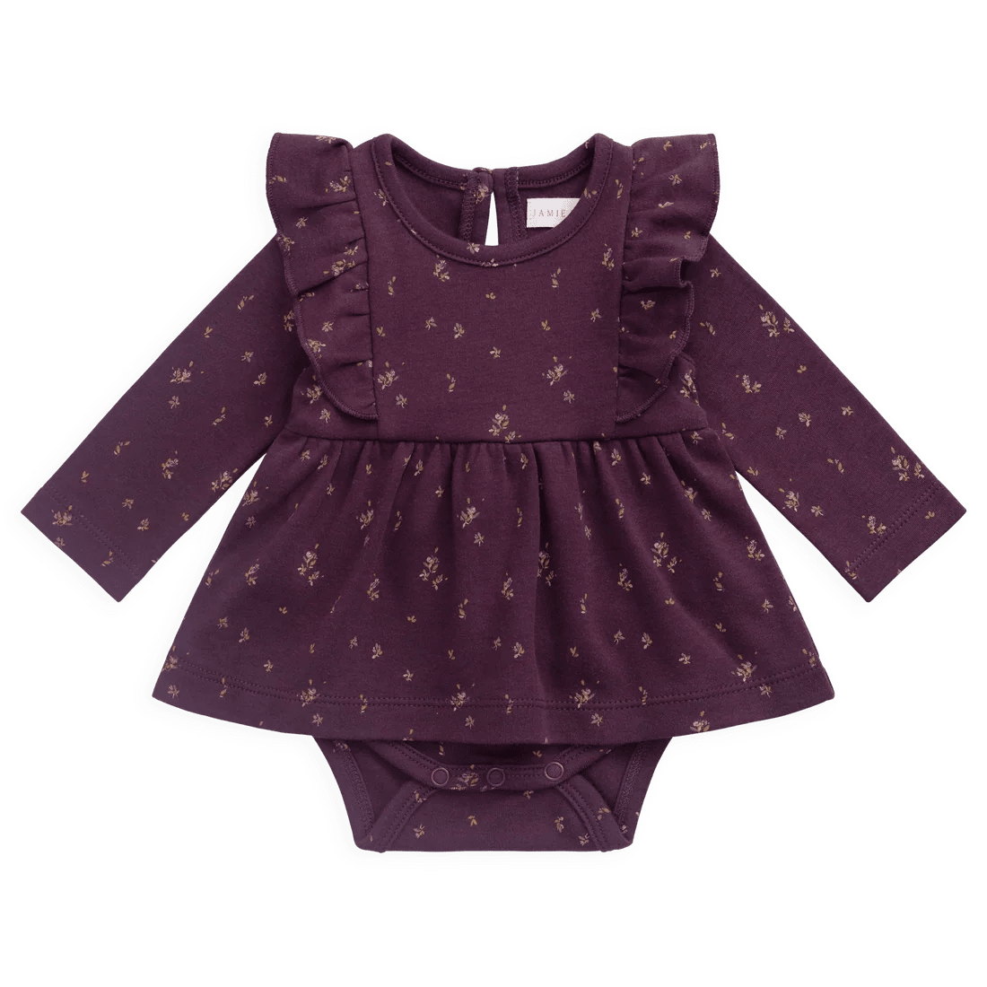 Organic Cotton Vivienne Playsuit - Dina Fig - Bossy Beans