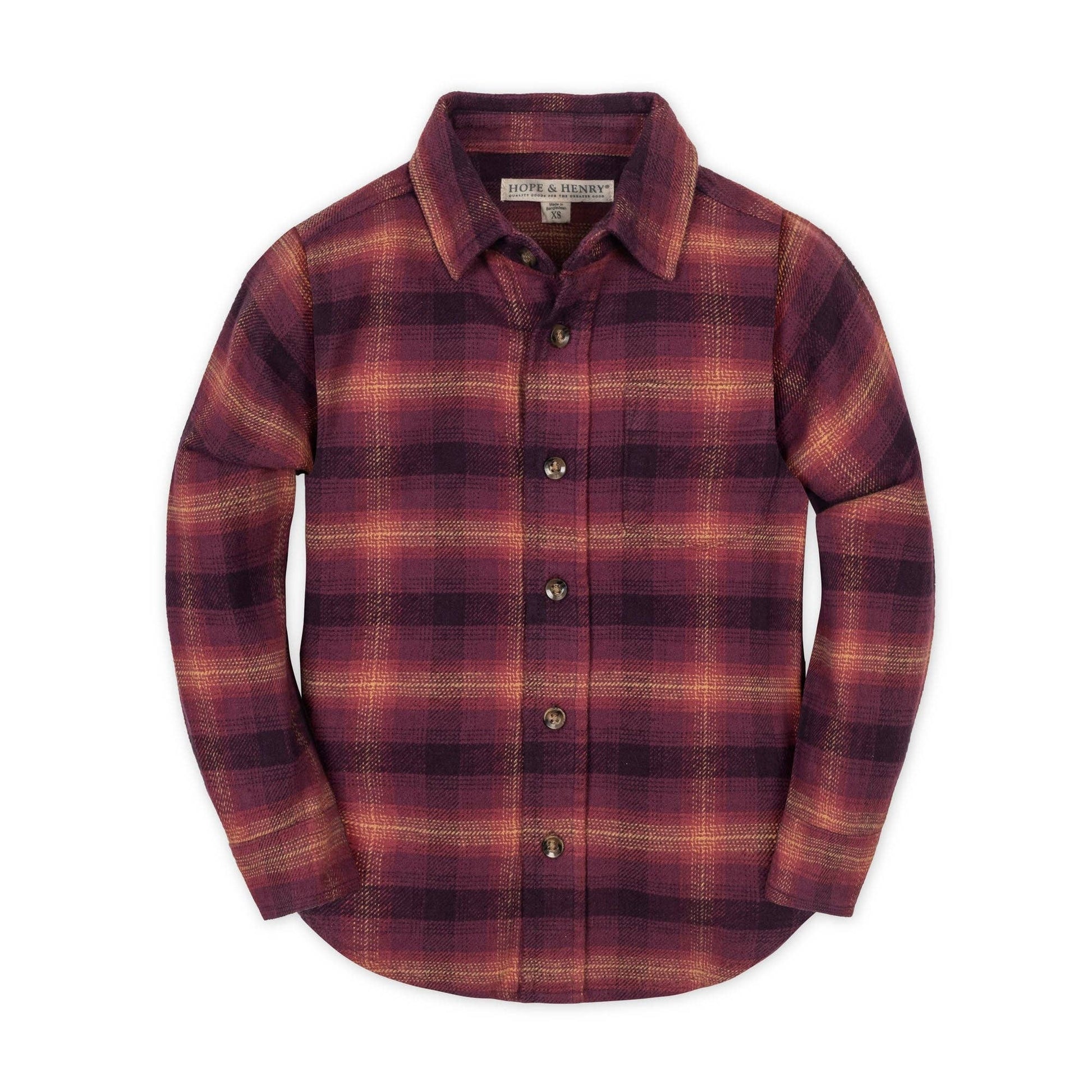 Organic Flannel Shirt: Sugar Plum Plaid - Bossy Beans