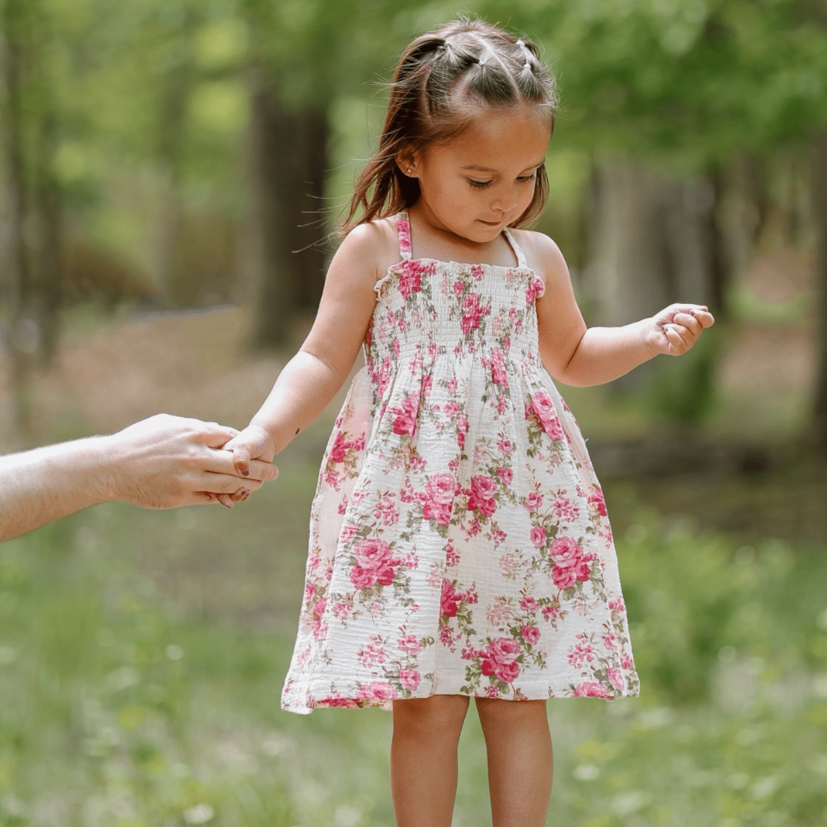 Organic Muslin Smocked Tube Dress: Country Daydream - Bossy Beans