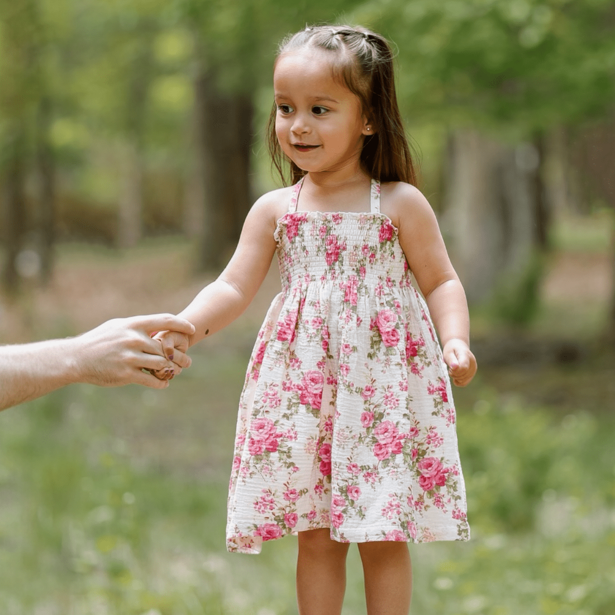 Organic Muslin Smocked Tube Dress: Country Daydream - Bossy Beans