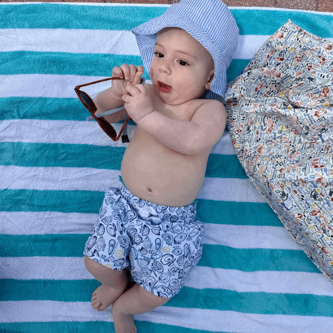 Oysters Boy's Swim Short - Bossy Beans