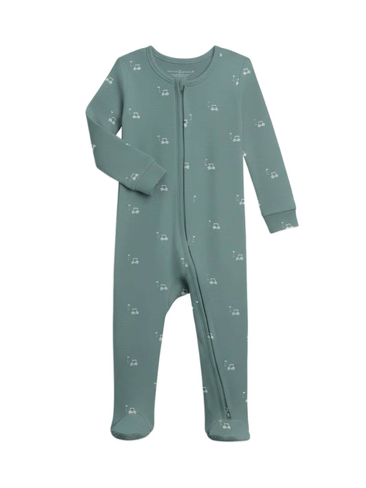Peyton Zipper Sleeper - Fairway / Laguna + Powder - Bossy Beans