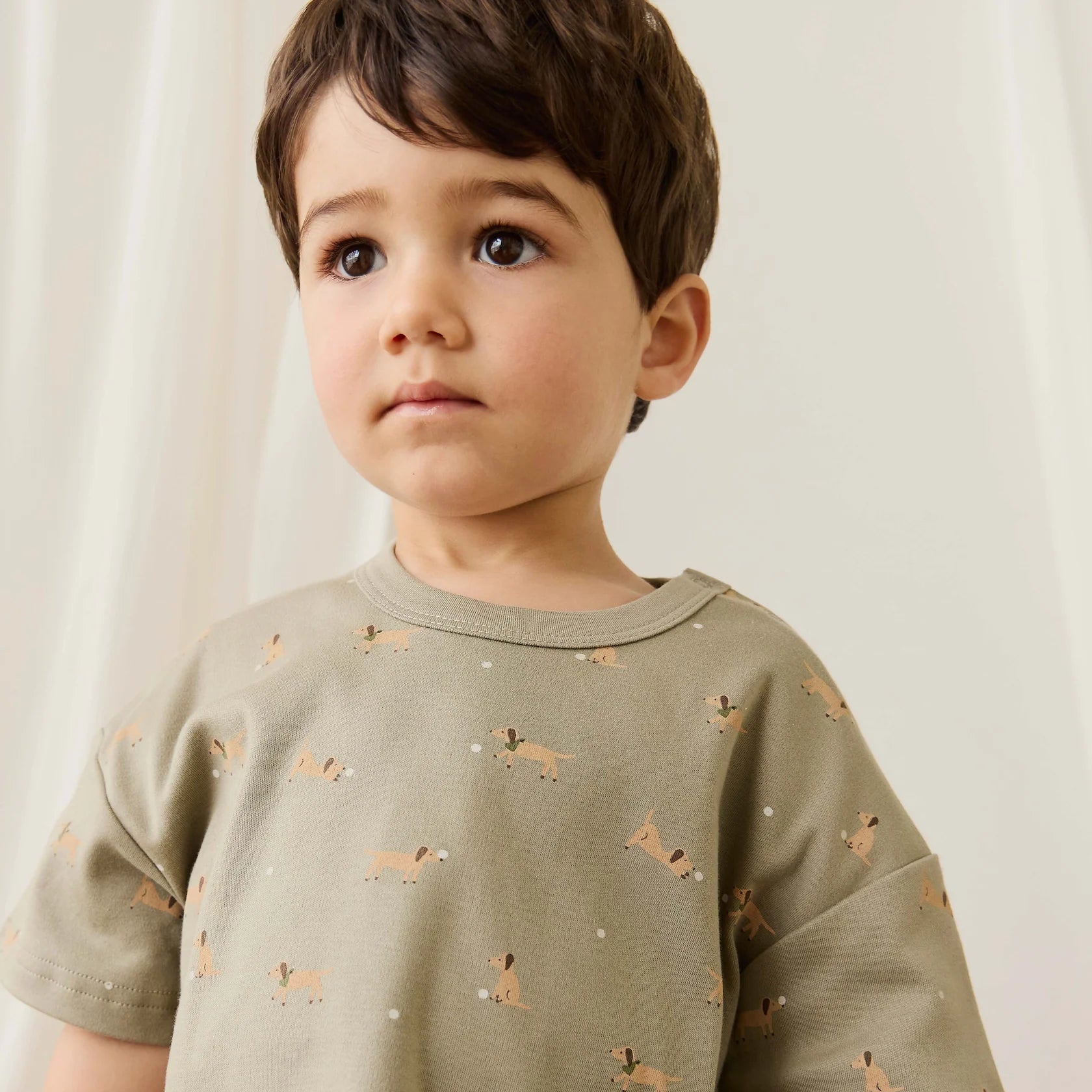 Pima Cotton Wesley Tee - Play Ball Vert - Bossy Beans