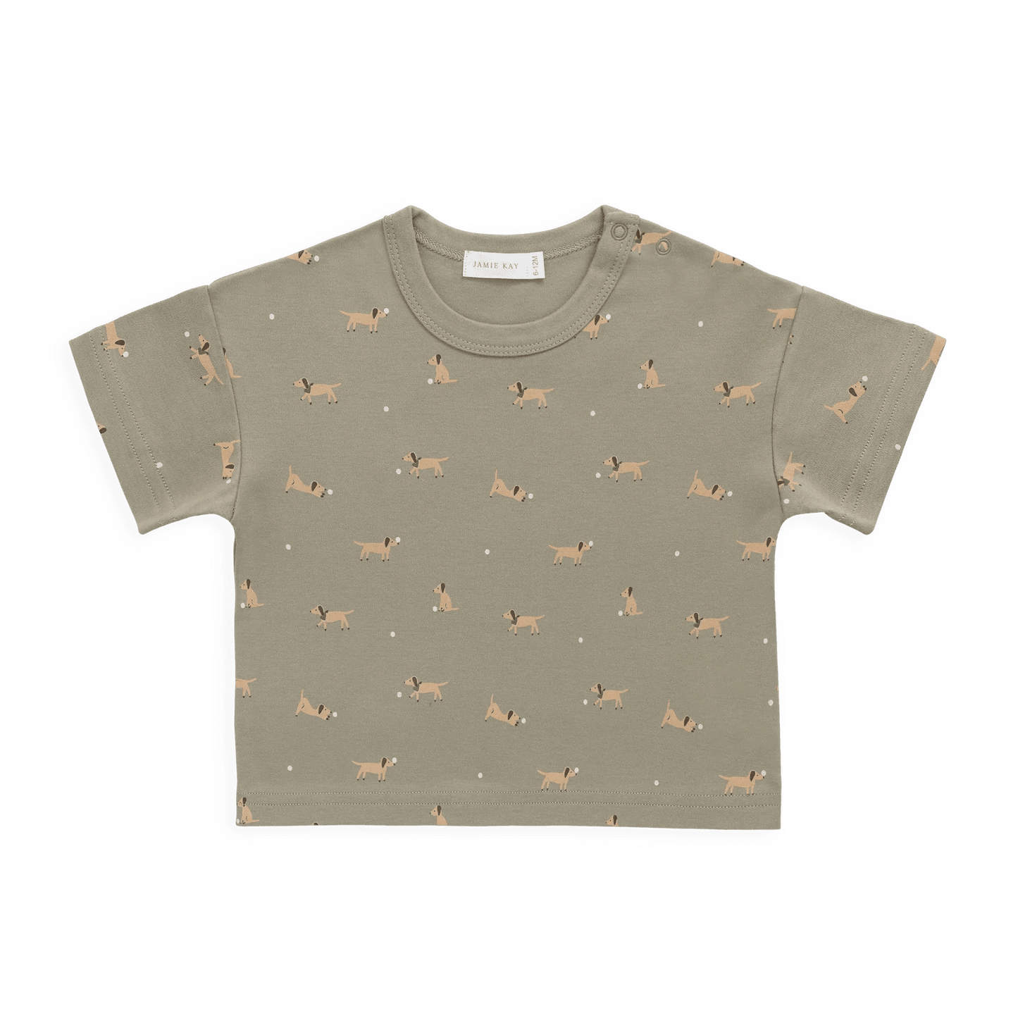 Pima Cotton Wesley Tee - Play Ball Vert - Bossy Beans