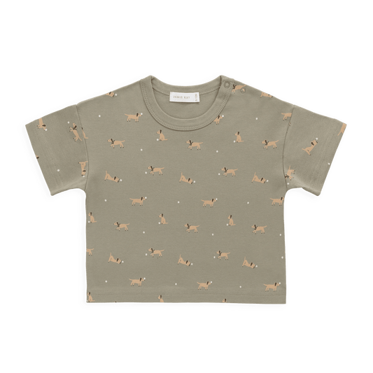 Pima Cotton Wesley Tee - Play Ball Vert - Bossy Beans