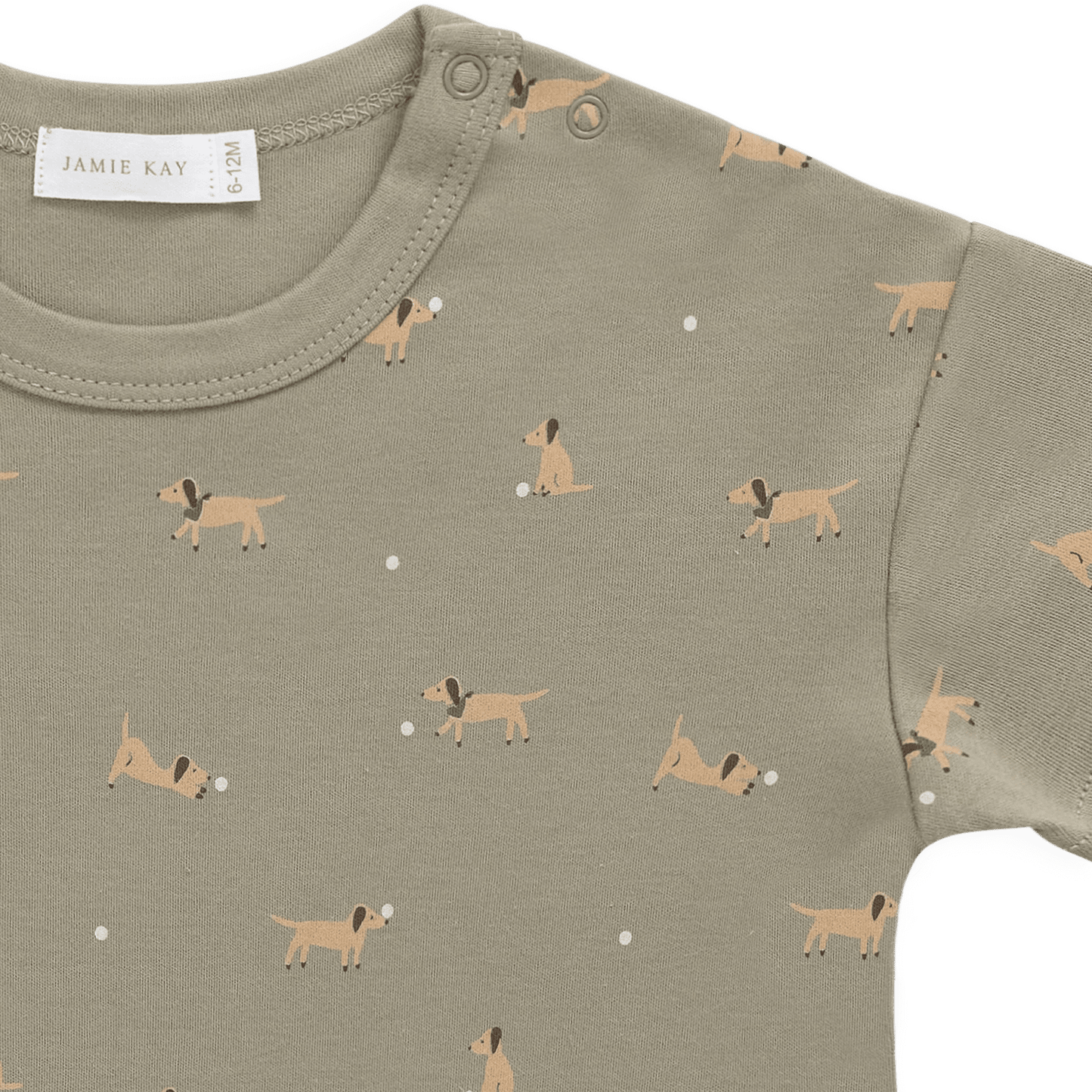Pima Cotton Wesley Tee - Play Ball Vert - Bossy Beans
