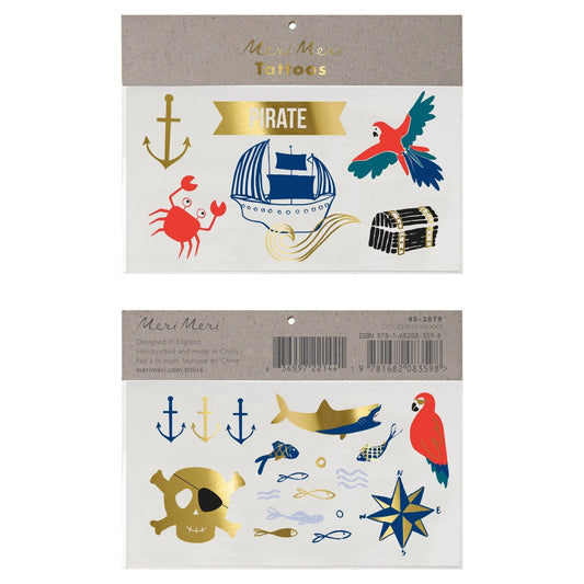 Pirate's Bounty Large Temporary Tattoos - Bossy Beans