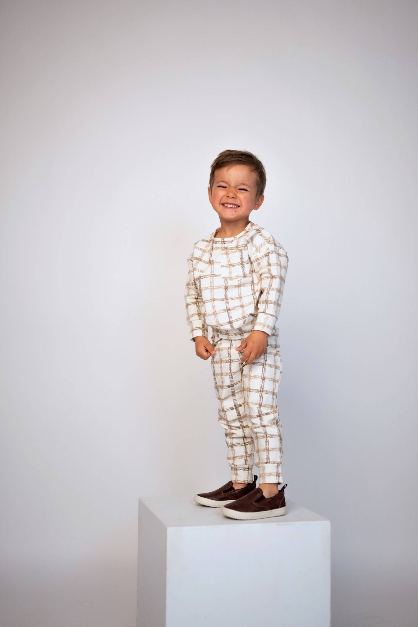 Plaid - A - Palooza Jogger Set - Bossy Beans