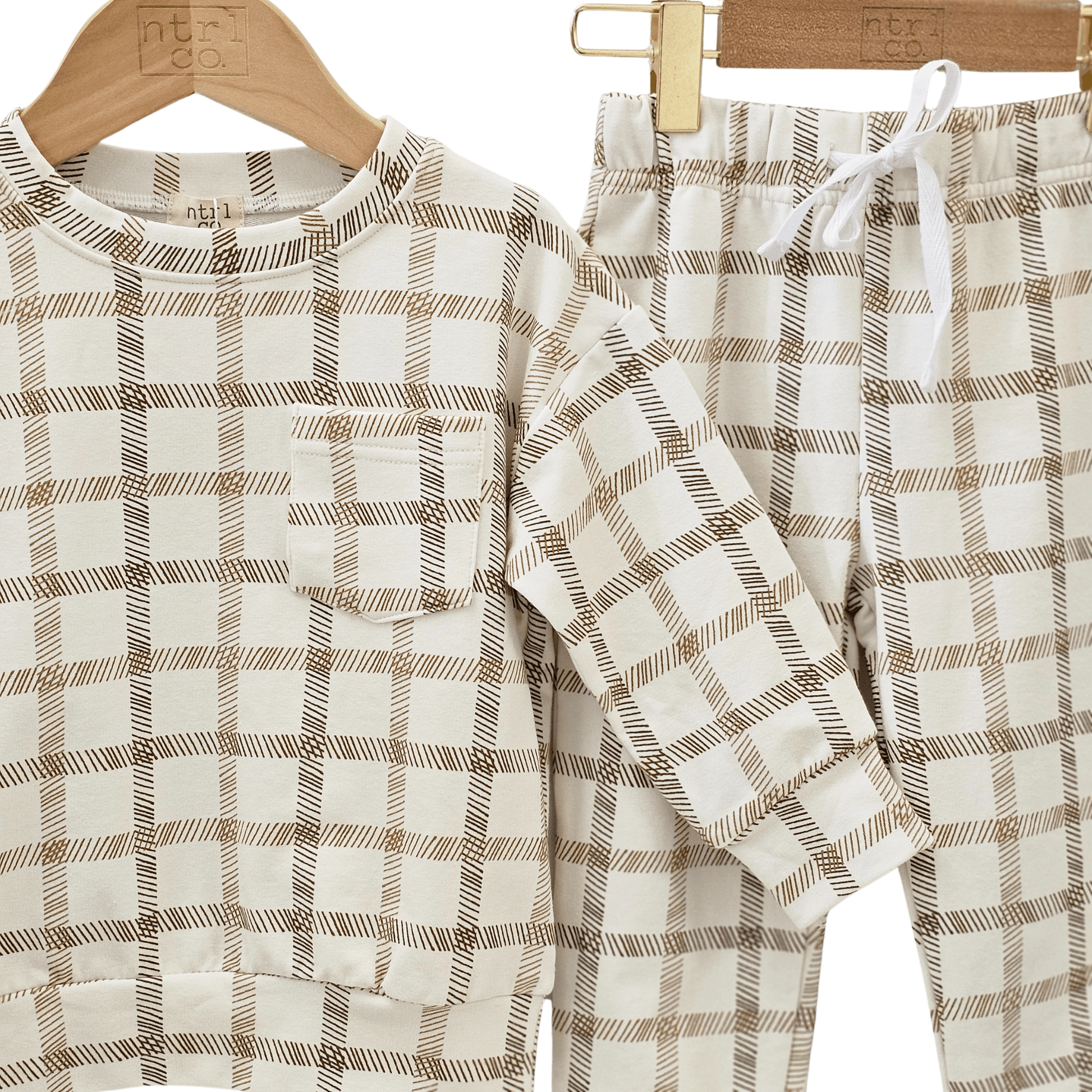 Plaid - A - Palooza Jogger Set - Bossy Beans