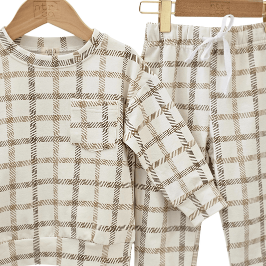 Plaid - A - Palooza Jogger Set - Bossy Beans