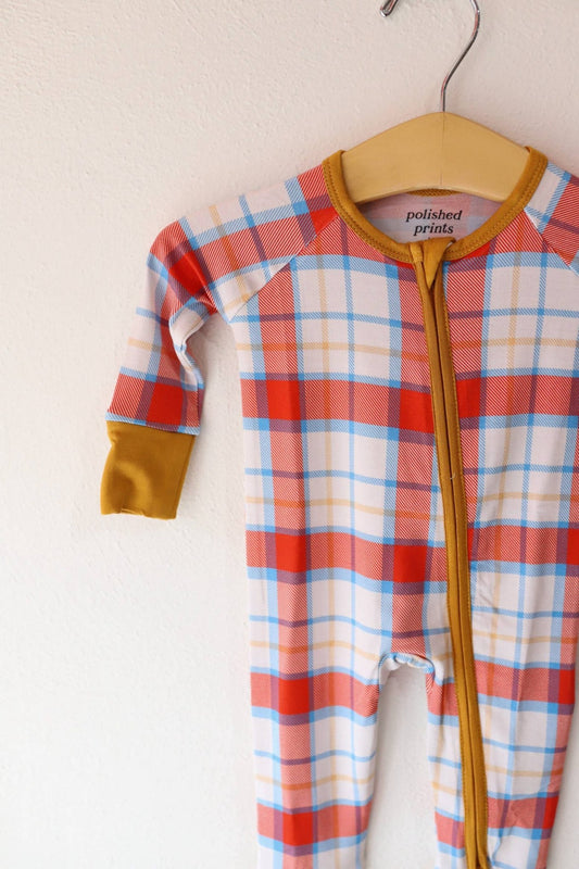 Plaid Bamboo Baby Pajamas - Bossy Beans