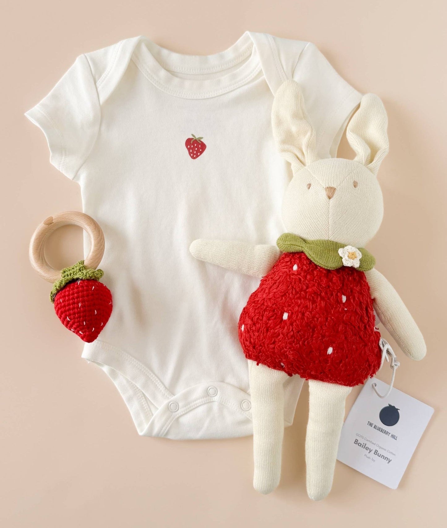 Plush Bunny Strawberry - Bossy Beans