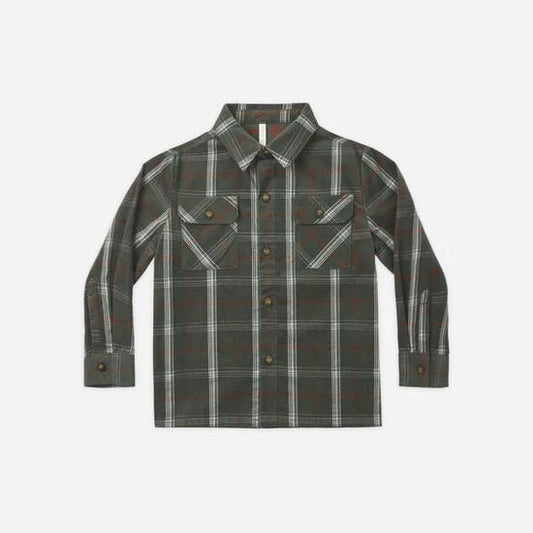 Pocketed Flannel Shirt: Holiday Plaid - Bossy Beans