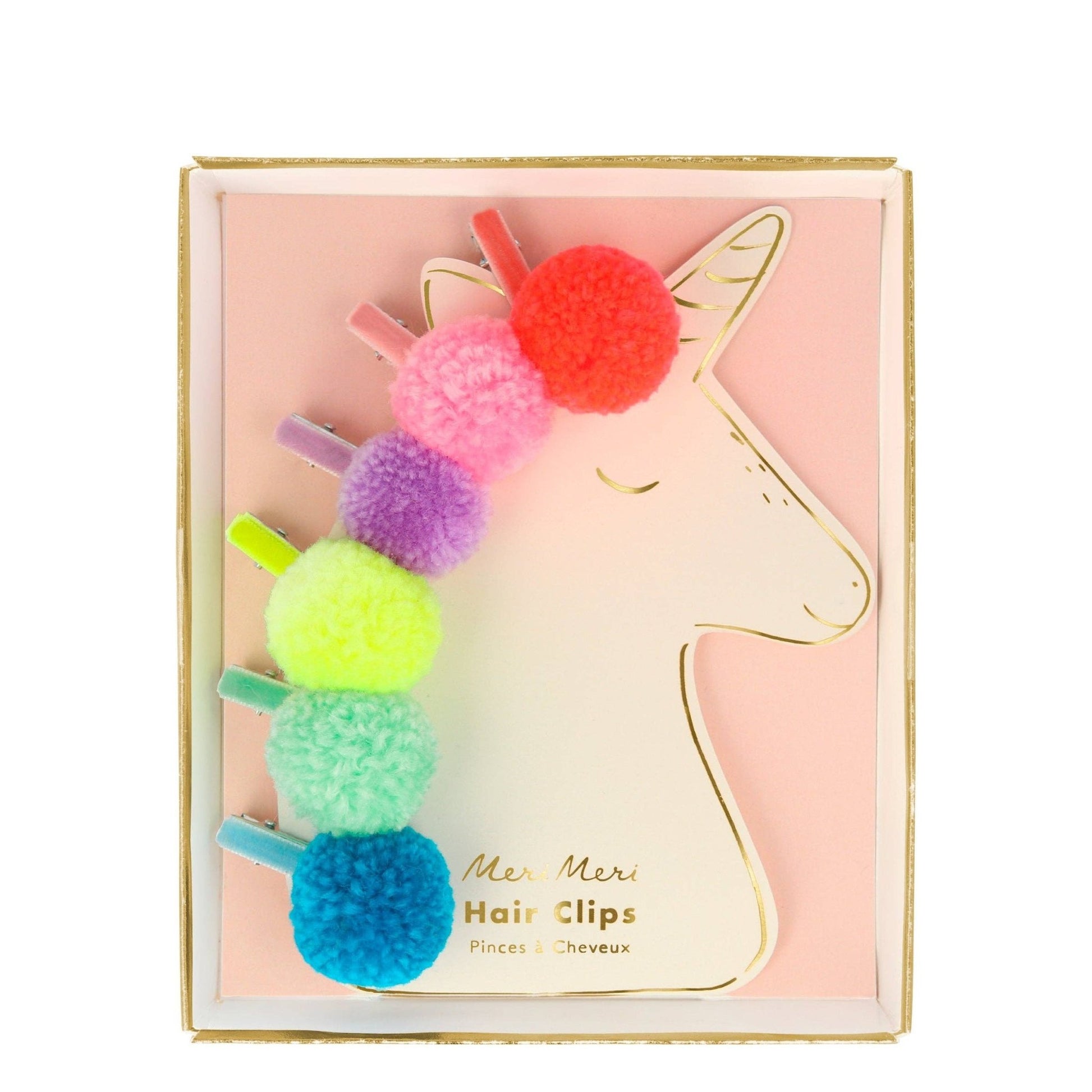 Pompom Unicorn Hair Clips - Bossy Beans