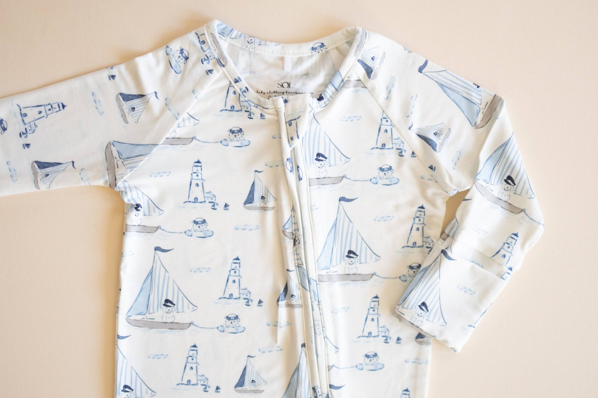 Pups Ahoy! Bamboo Romper - Bossy Beans