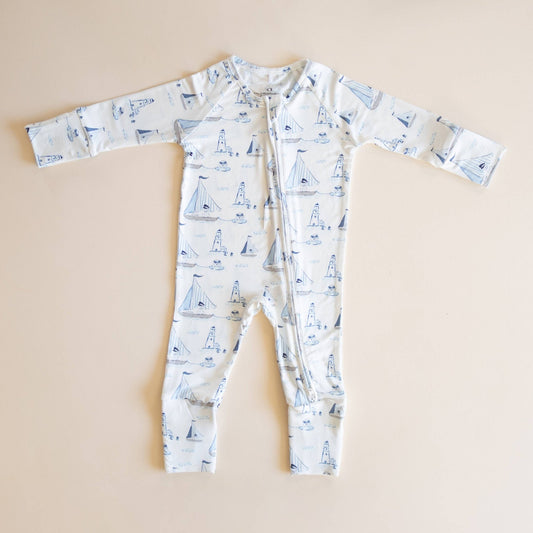 Pups Ahoy! Bamboo Romper - Bossy Beans