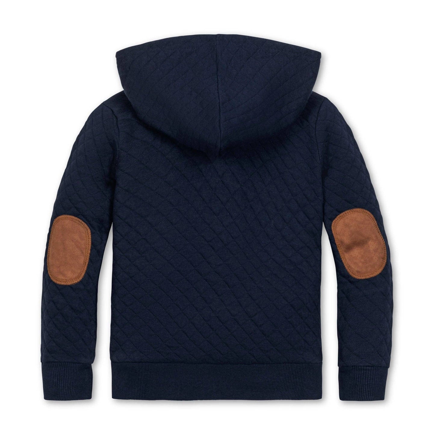 Quilted Hooded Sweatshirt: Navy Quilted - Bossy Beans