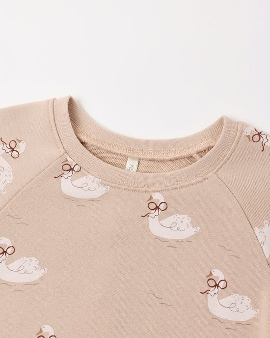 Raglan Dress: Swans - Bossy Beans