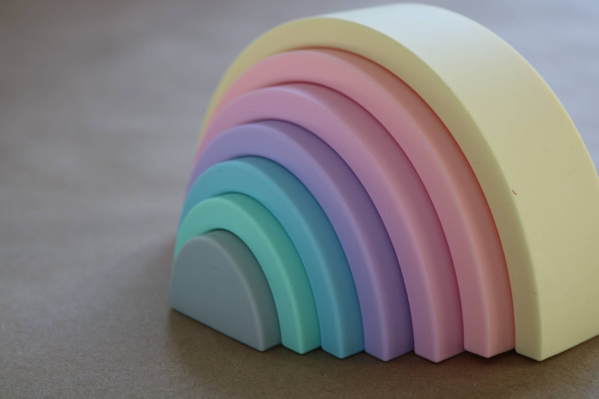 Rainbow Stacking Toy - Pastel - Bossy Beans