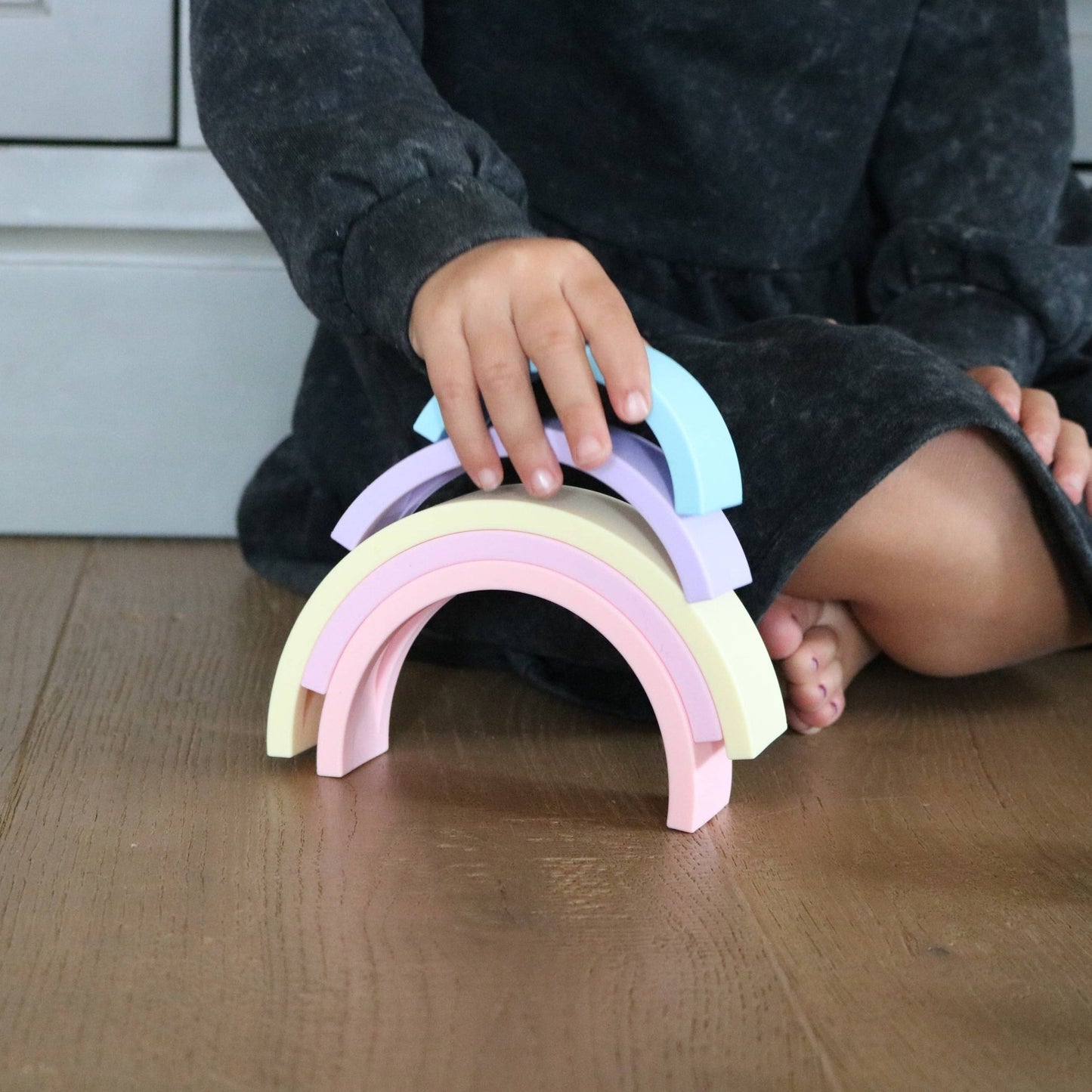 Rainbow Stacking Toy - Pastel - Bossy Beans