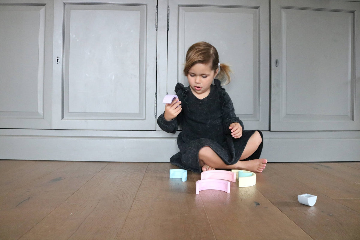 Rainbow Stacking Toy - Pastel - Bossy Beans