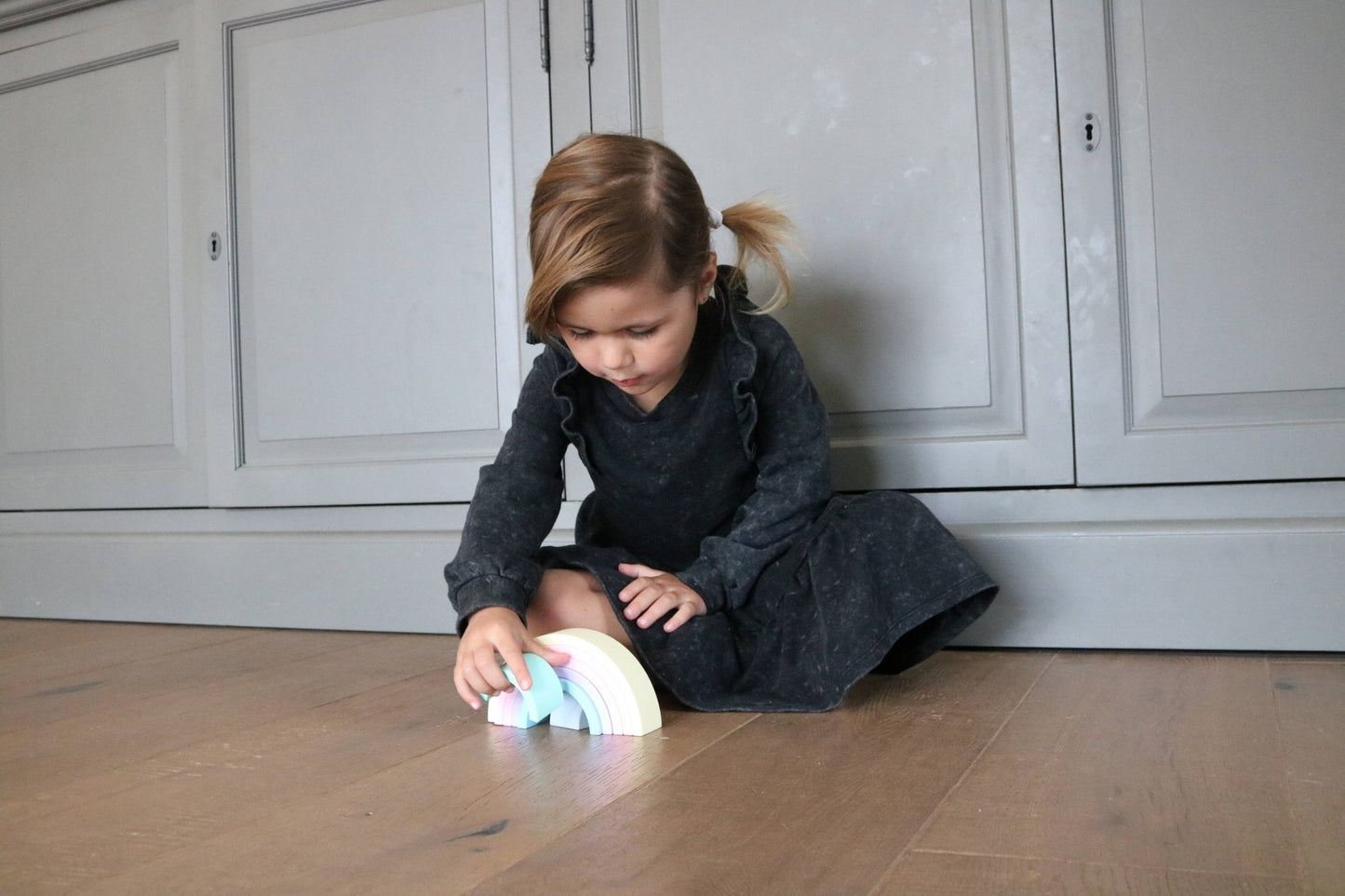 Rainbow Stacking Toy - Pastel - Bossy Beans
