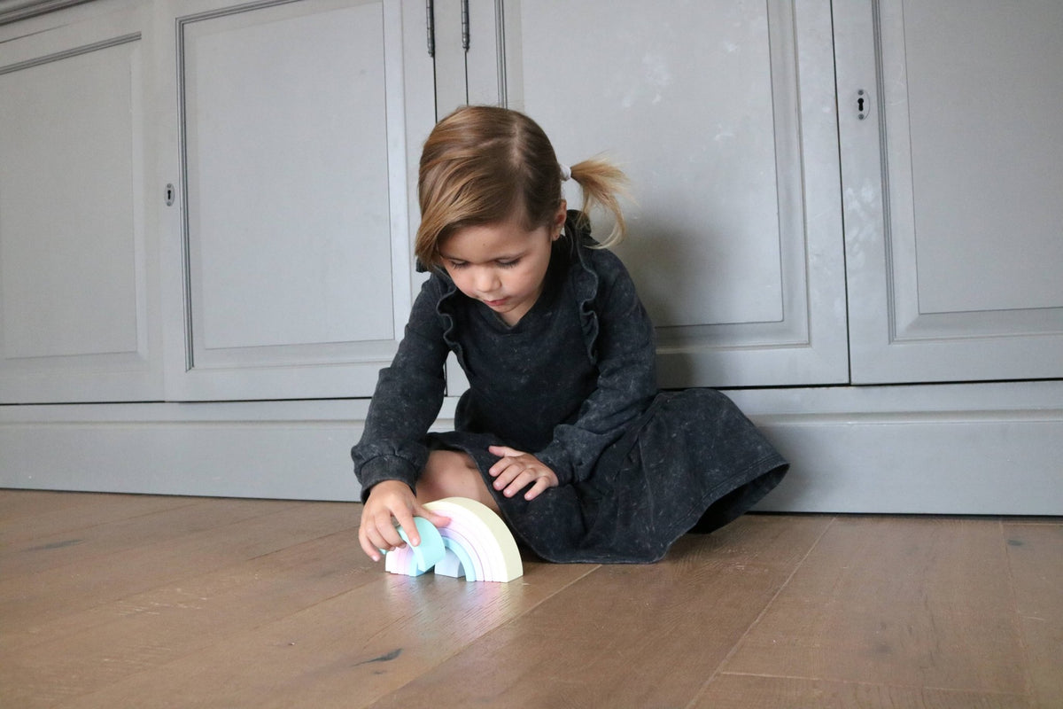 Rainbow Stacking Toy - Pastel - Bossy Beans