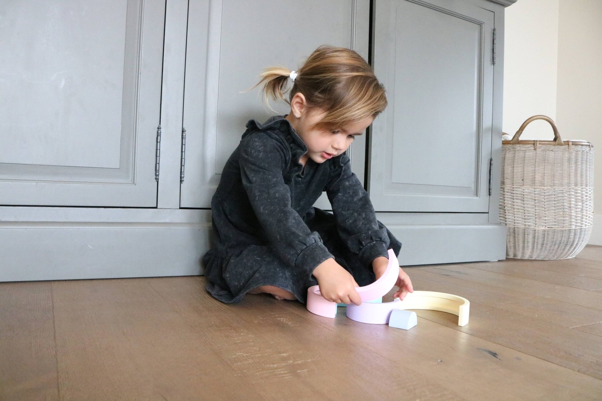 Rainbow Stacking Toy - Pastel - Bossy Beans