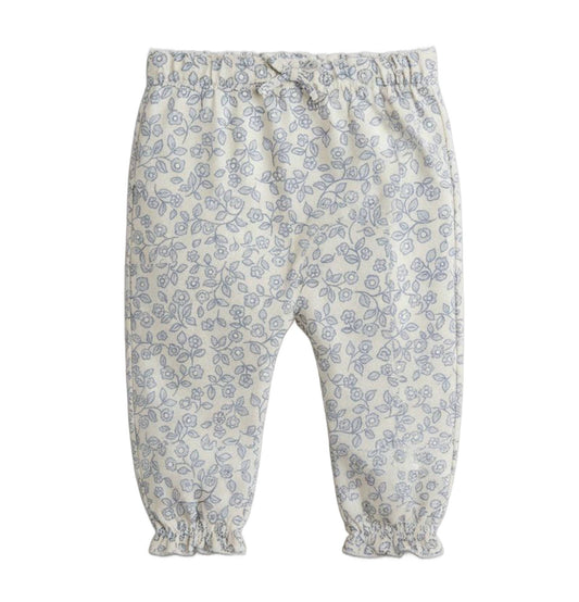 Ria Infant Ruffle Pant - Narelle Floral (Ivory + Sea) - Bossy Beans