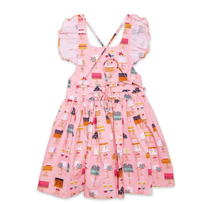 Ruffle Sleeve Dress - Cakes! - Bossy Beans