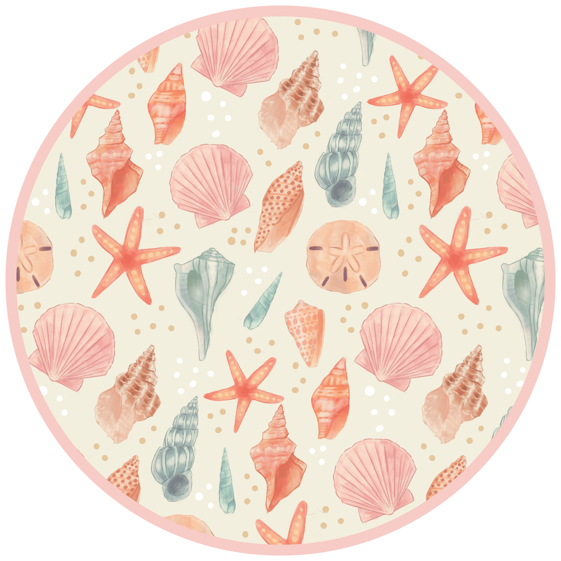 Sandy Seashells/Pink Reversible Beach Baby Bucket Hat - Bossy Beans
