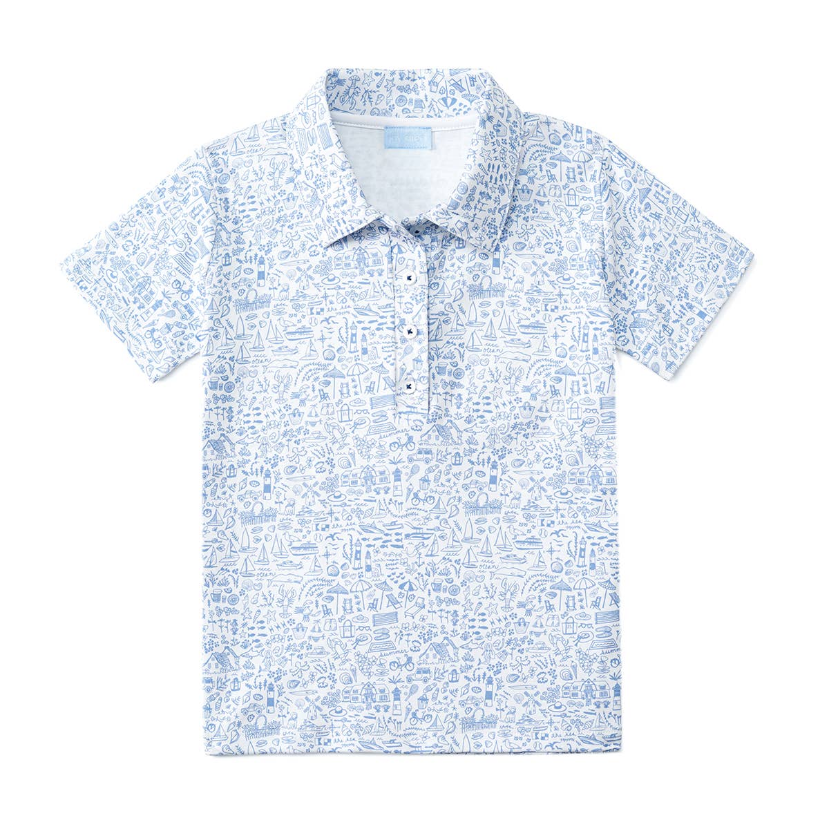 Seaside Boy's Polo Shirt - Bossy Beans