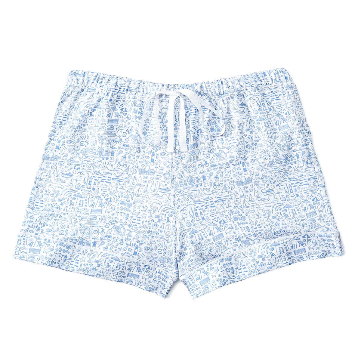 Seaside Women’s Button Front Short Pajama Set - Bossy Beans